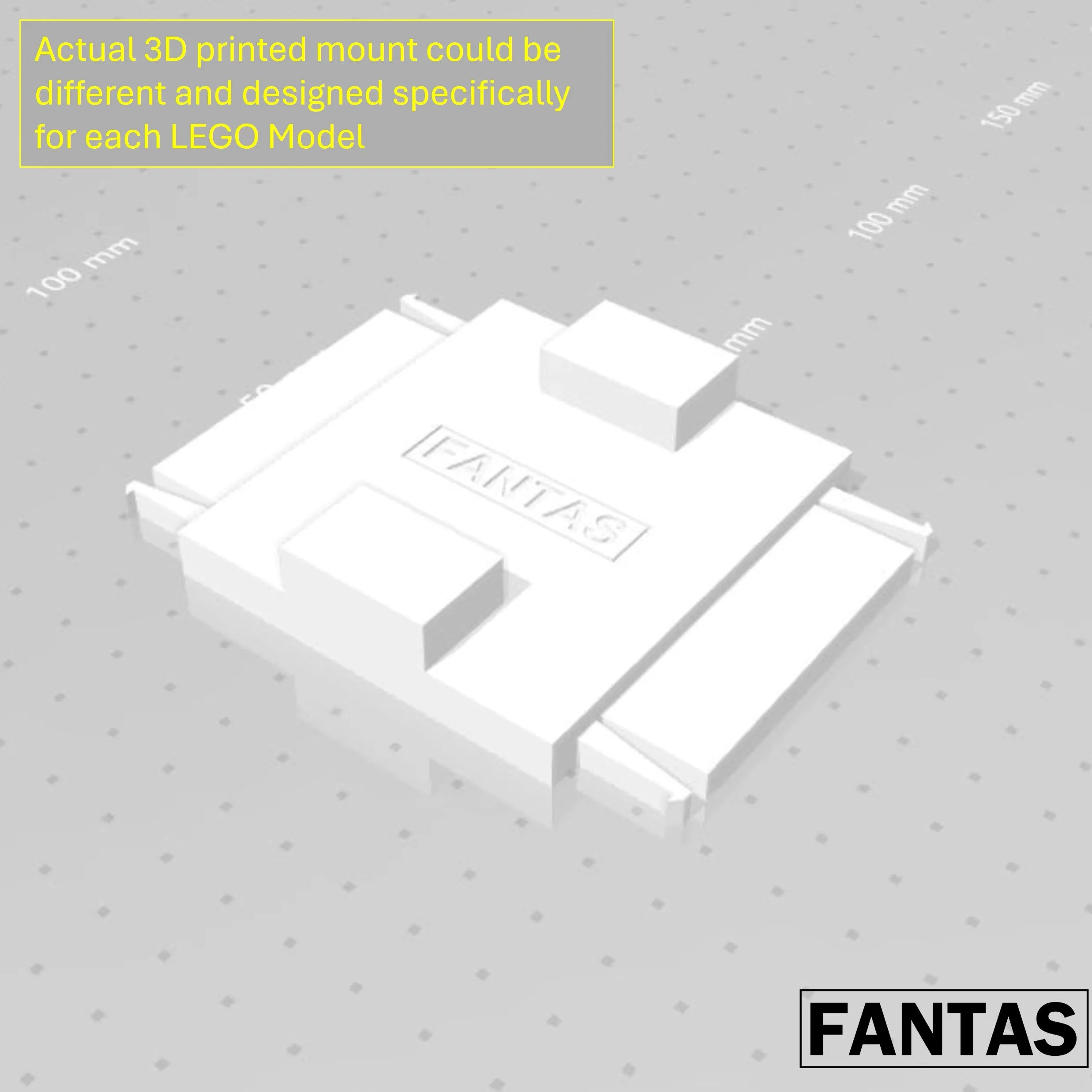 3D Printed Wall Mount 2in 1 for LEGO Technic Lamborghini Sian FKP 37 42115