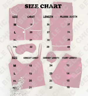 6 in 1 Silk Nighty Set