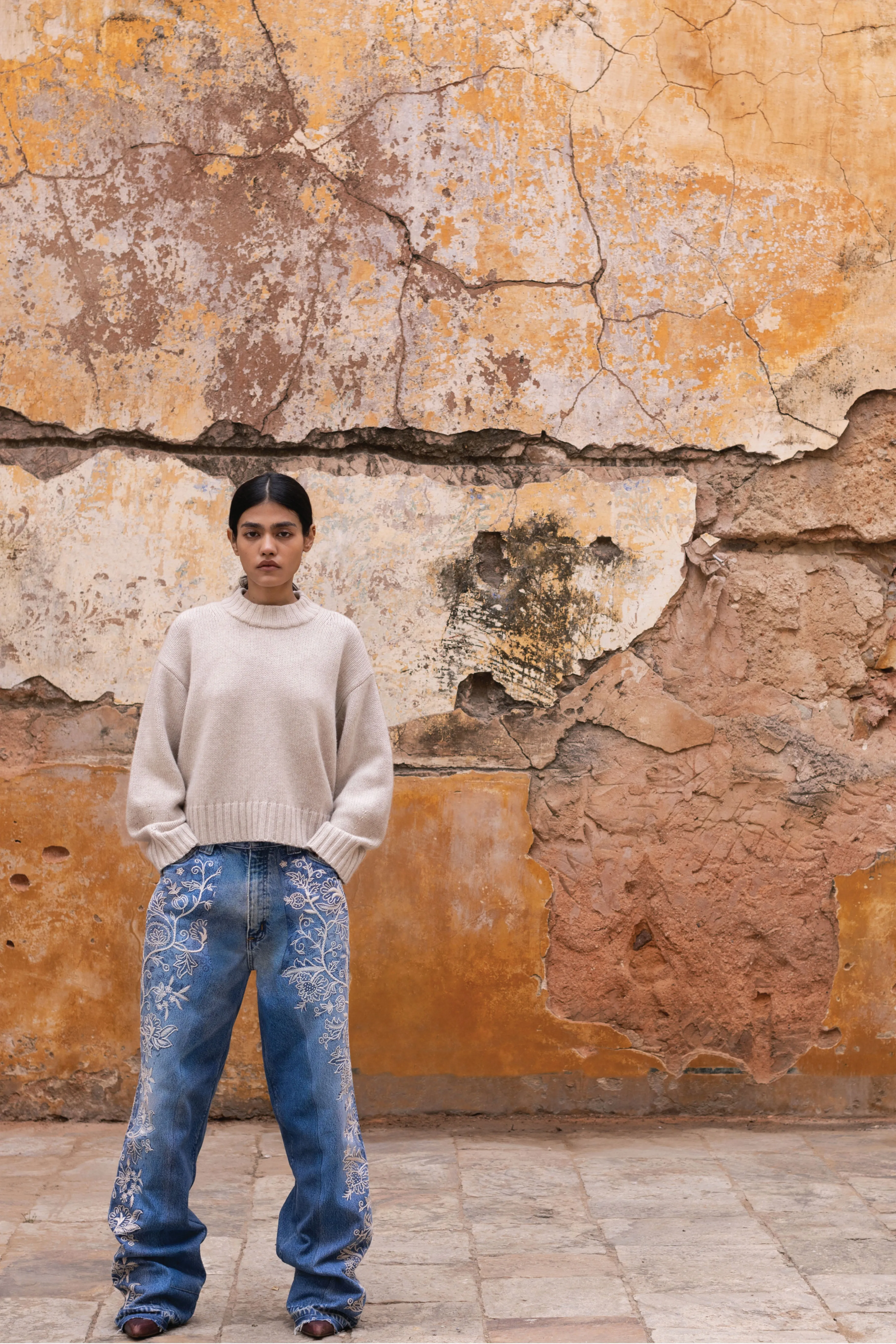 Aari Embroidered Jeans