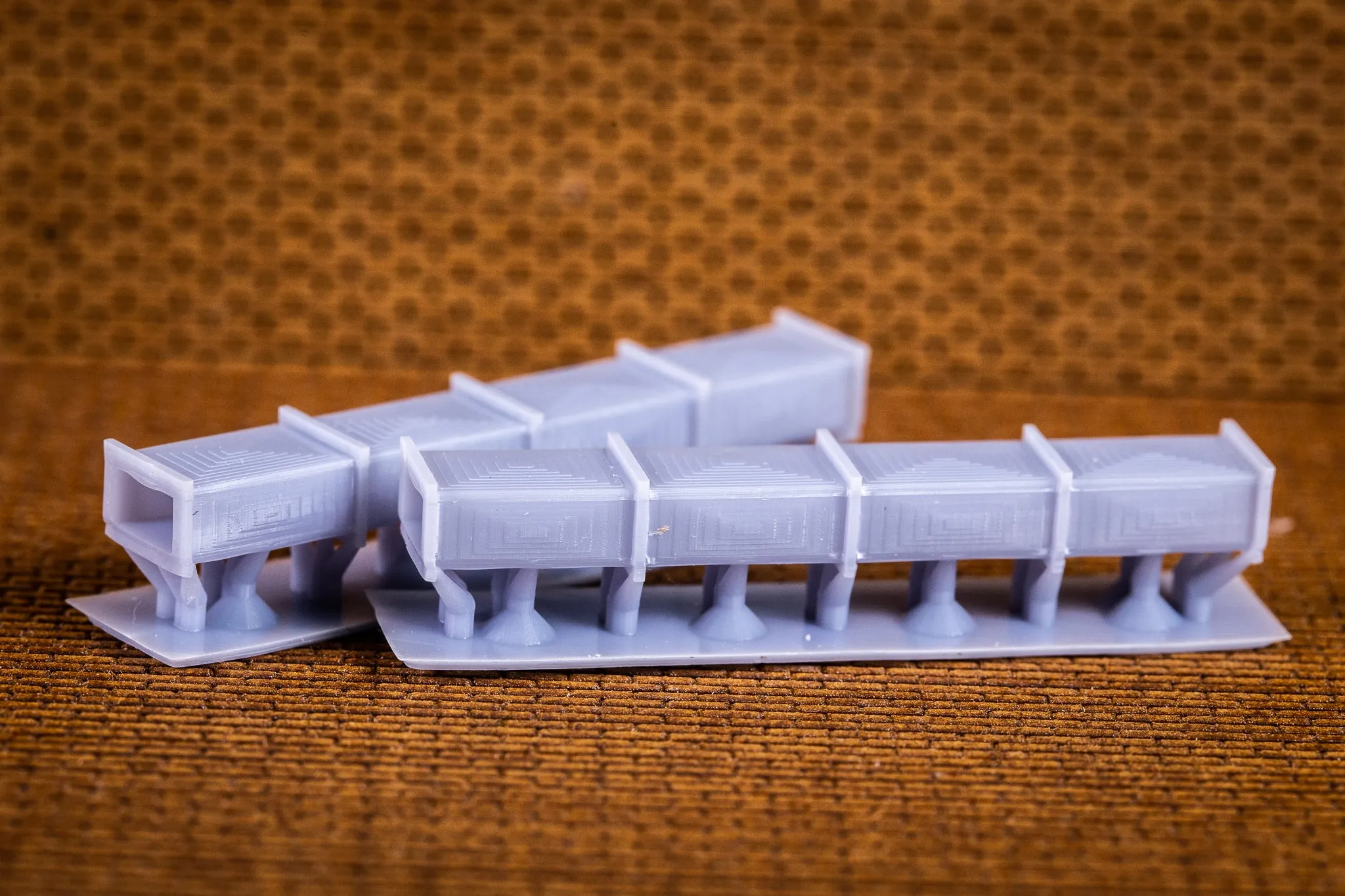 Air conditioner duct 4 section 48L 8w 6h – 5 pack – HO Scale