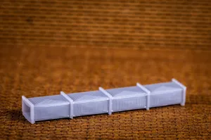Air conditioner duct 4 section 48L 8w 6h – 5 pack – HO Scale