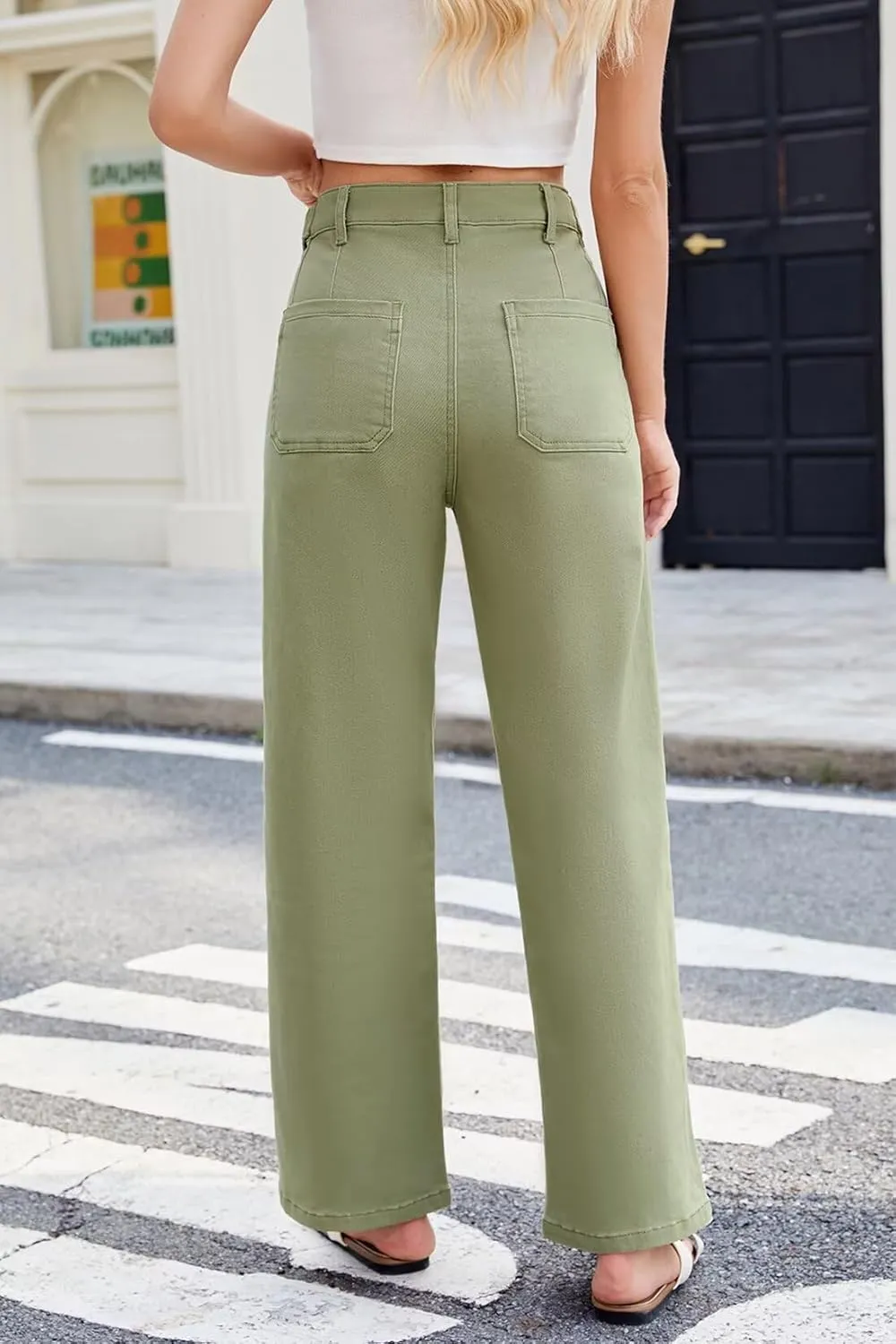 Allimy Womens Jeans High Waisted Straight Leg Baggy Boyfriend Jeans for Women Trendy 2025 Cargo Pants
