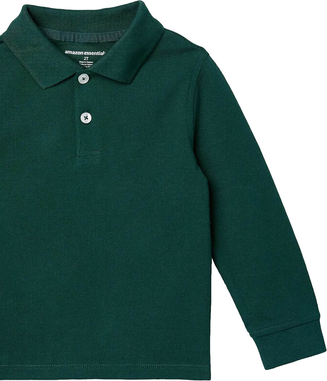 Amazon Essentials Boys and Toddlers' Long-Sleeve Pique Polo Shirts, Multipacks