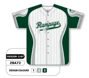 Athletic Knit Custom Sublimated Full Button Baseball Jersey Design 1107