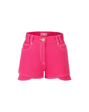 Balmain X Barbie High Waisted Denim Shorts