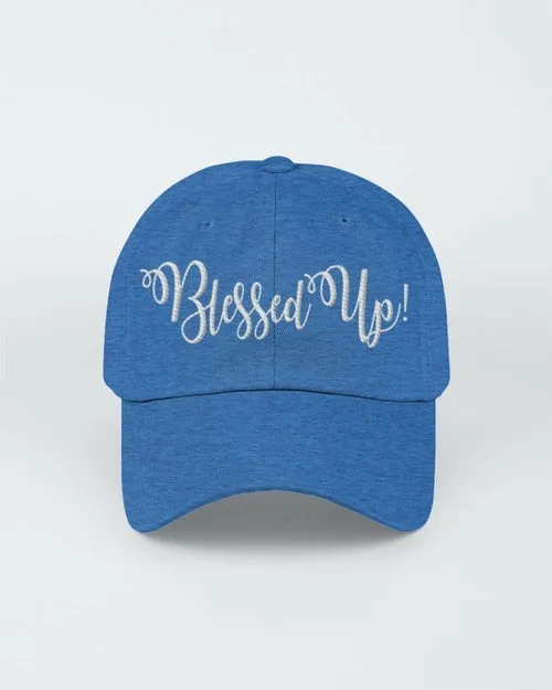 Blessed Up White Graphic Text Style Yupoong Adult 6 Panel Structured