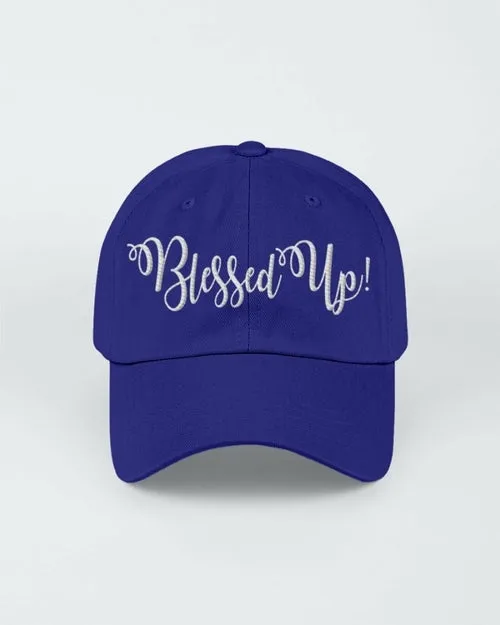 Blessed Up White Graphic Text Style Yupoong Adult 6 Panel Structured