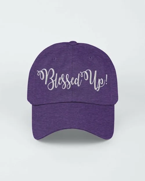 Blessed Up White Graphic Text Style Yupoong Adult 6 Panel Structured