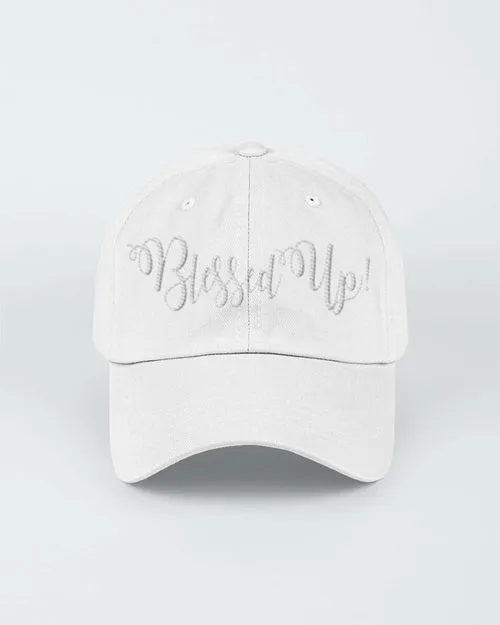 Blessed Up White Graphic Text Style Yupoong Adult 6 Panel Structured