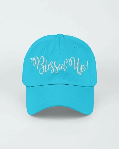 Blessed Up White Graphic Text Style Yupoong Adult 6 Panel Structured