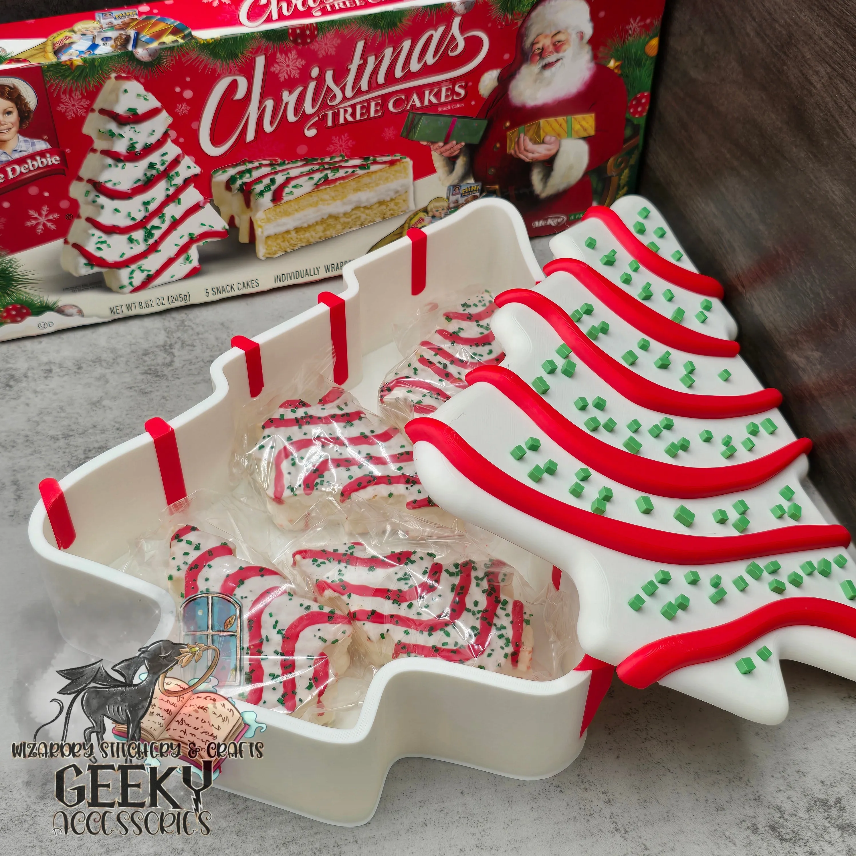 Christmas Tree Cake Container - Matte