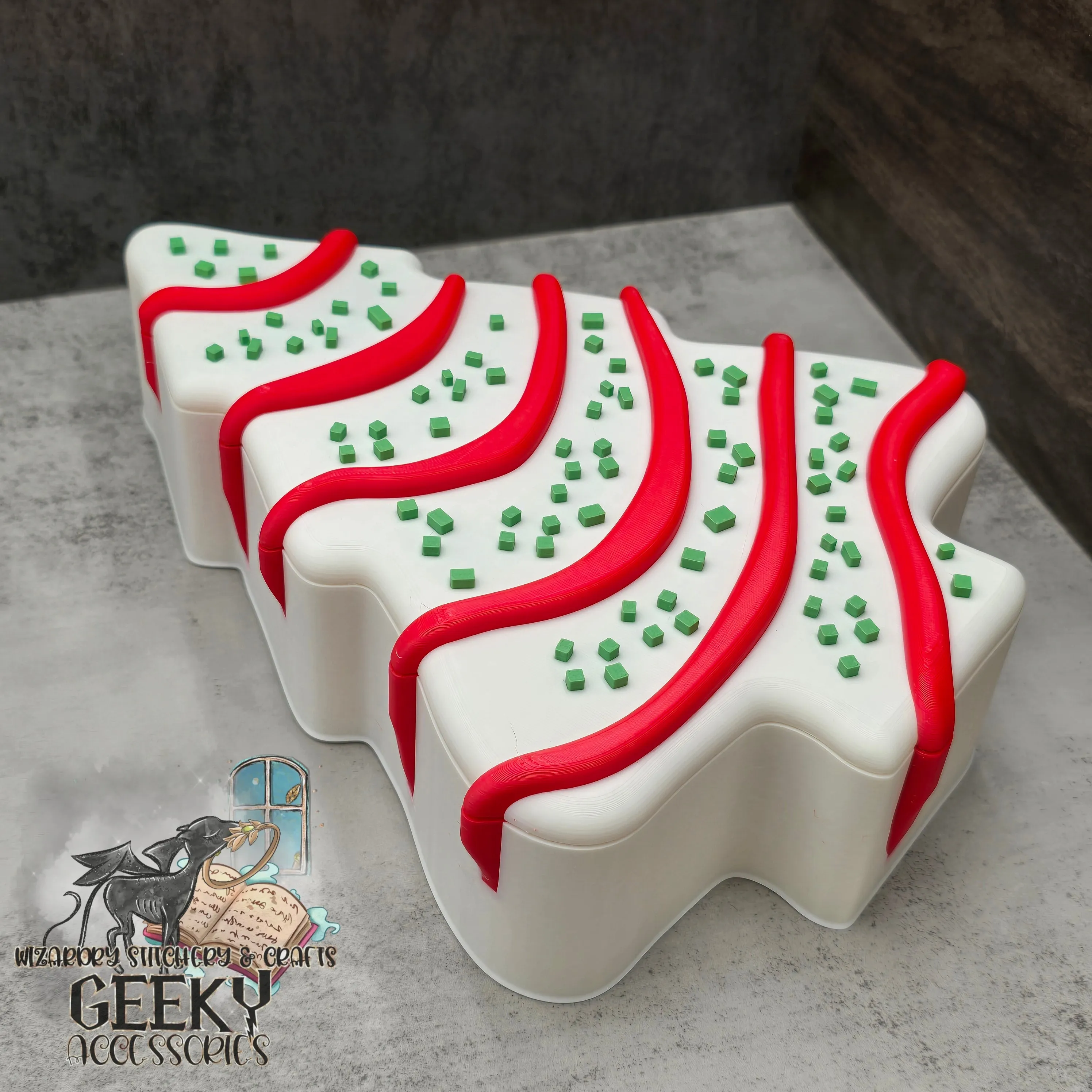 Christmas Tree Cake Container - Matte