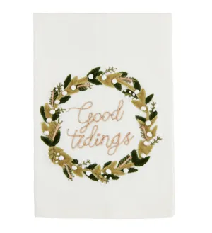 Christmas Velvet Applique Towel