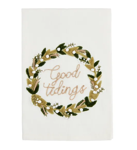 Christmas Velvet Applique Towel