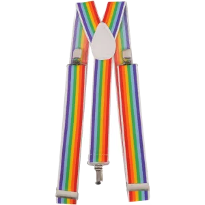 Colorful Striped Suspenders - Wide