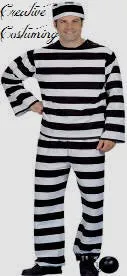 Convict Costume /  Prisoner Suit Deluxe