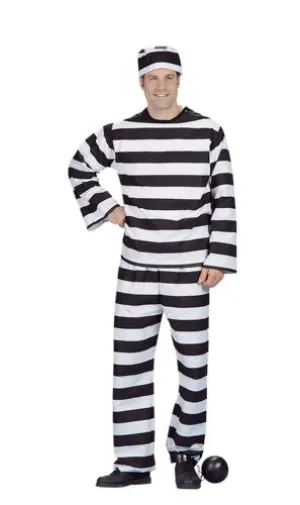 Convict Costume /  Prisoner Suit Deluxe