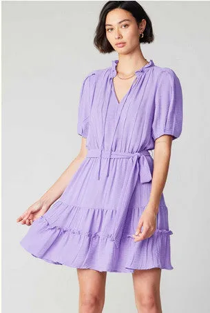 Current Air Ruffle Mini Dress LAVENDER
