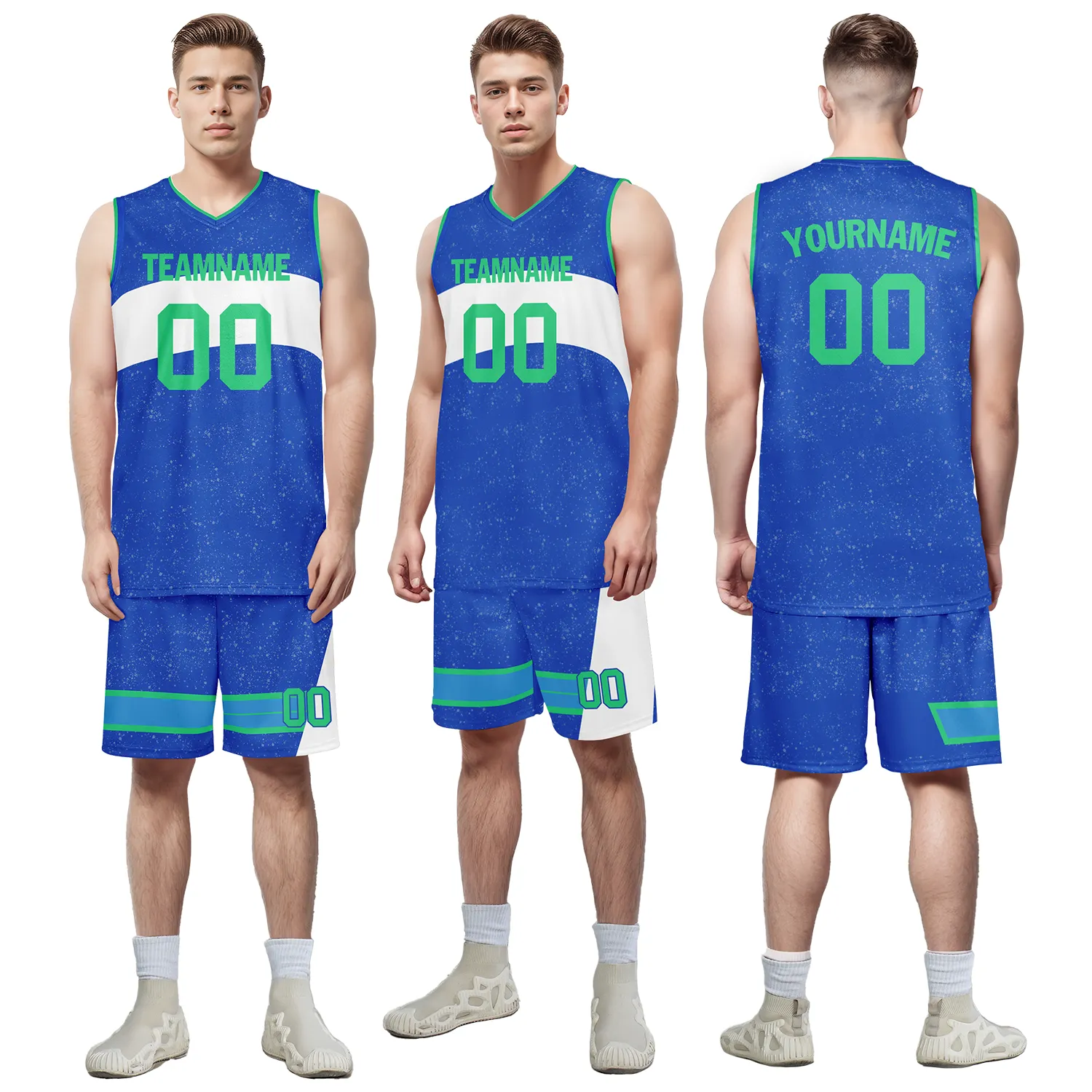 Custom Blue White Classic Style Sports Uniform Basketball Jersey BBJ01-bd0a7009