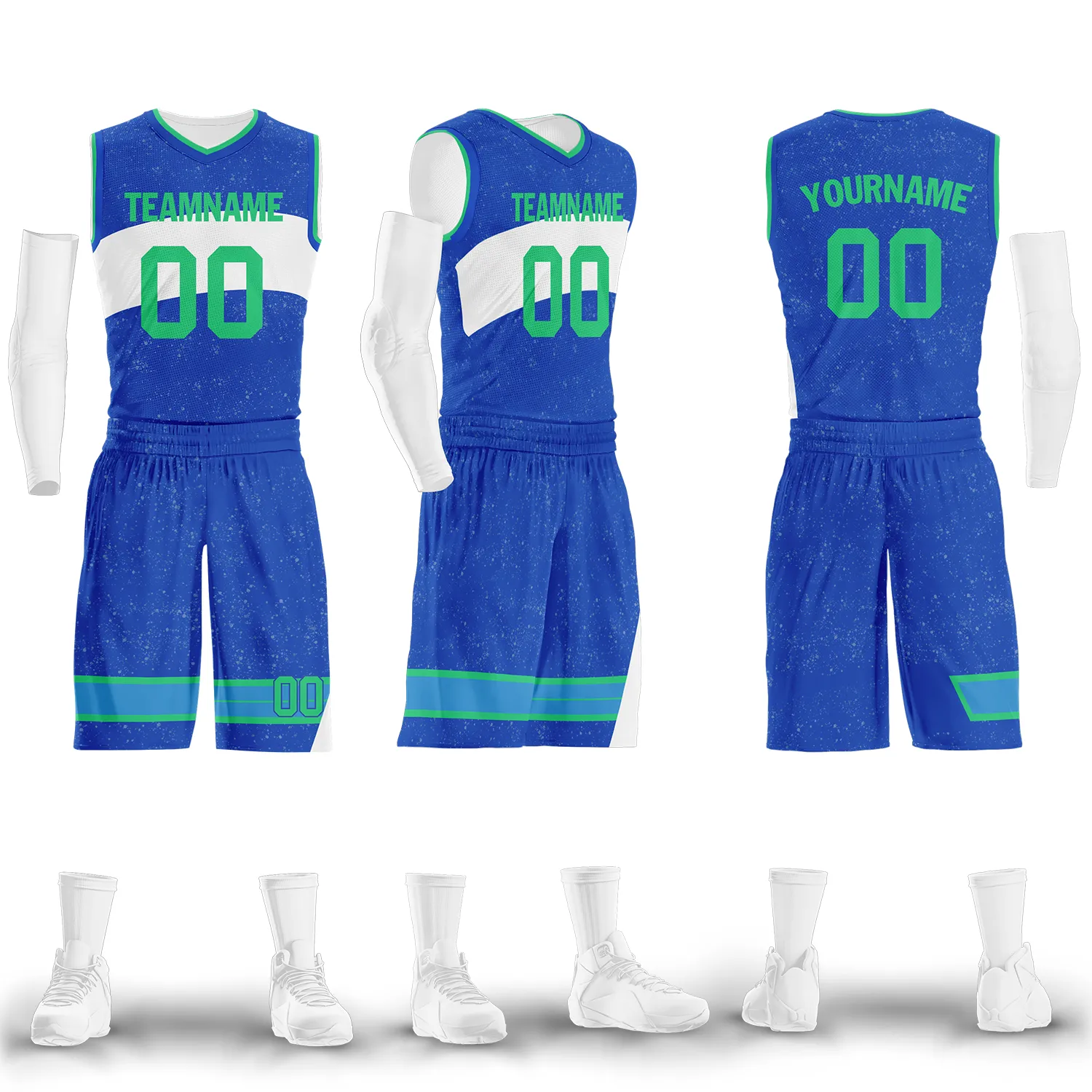 Custom Blue White Classic Style Sports Uniform Basketball Jersey BBJ01-bd0a7009
