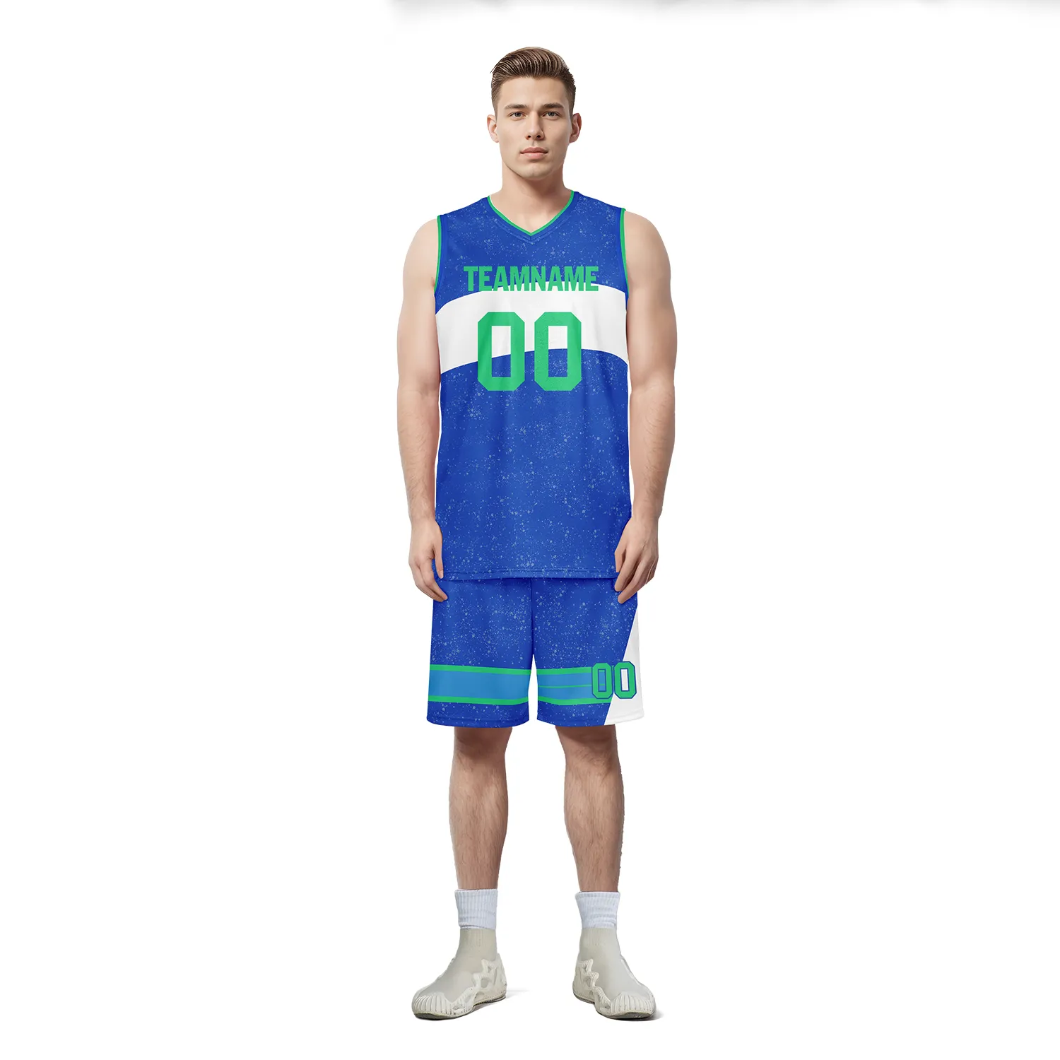 Custom Blue White Classic Style Sports Uniform Basketball Jersey BBJ01-bd0a7009