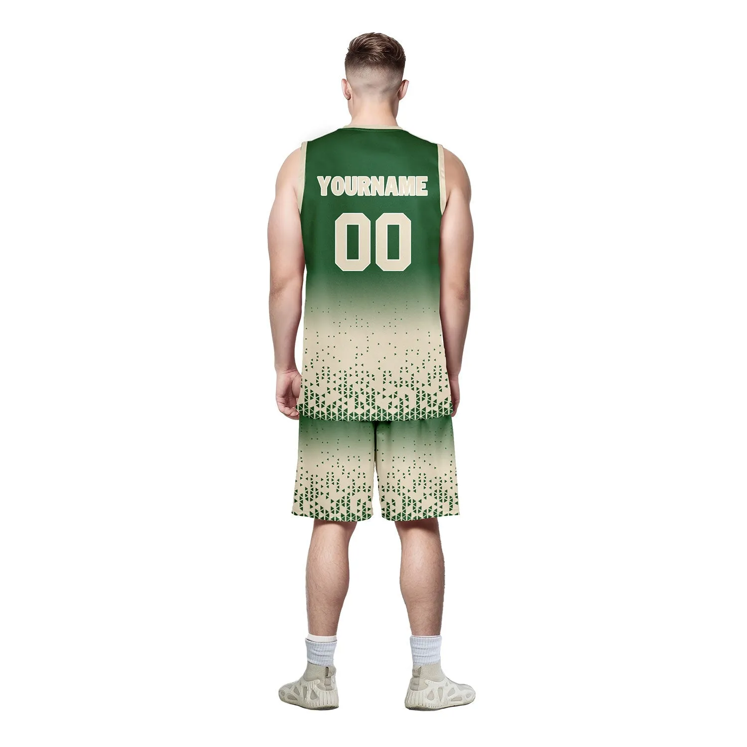 Custom Green Yellow Fade Fashion Sports Uniform Basketball Jersey BBJ01-D020102-7
