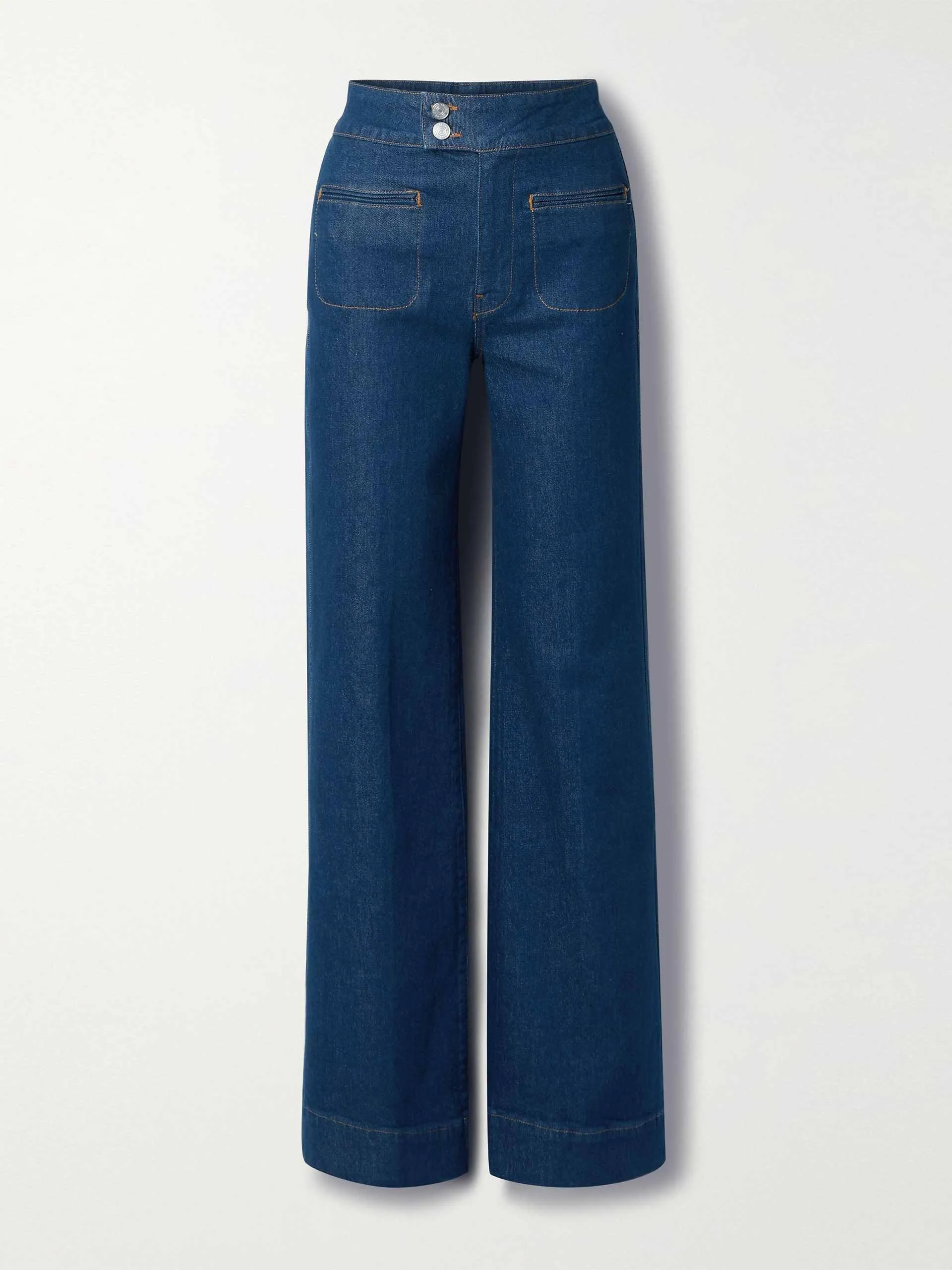 Denim wide leg jeans