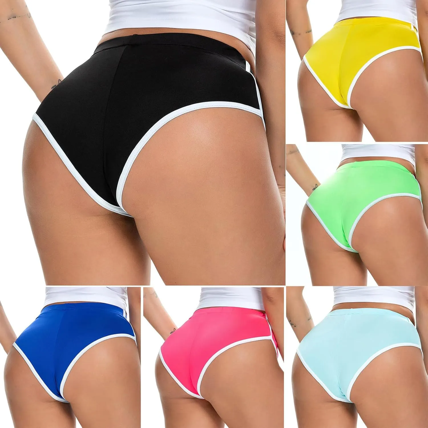 Dolphin Shorts Women High Waisted Running Shorts Butt Lifting Booty Shorts Workout Yoga Gym Fitness Shorts
