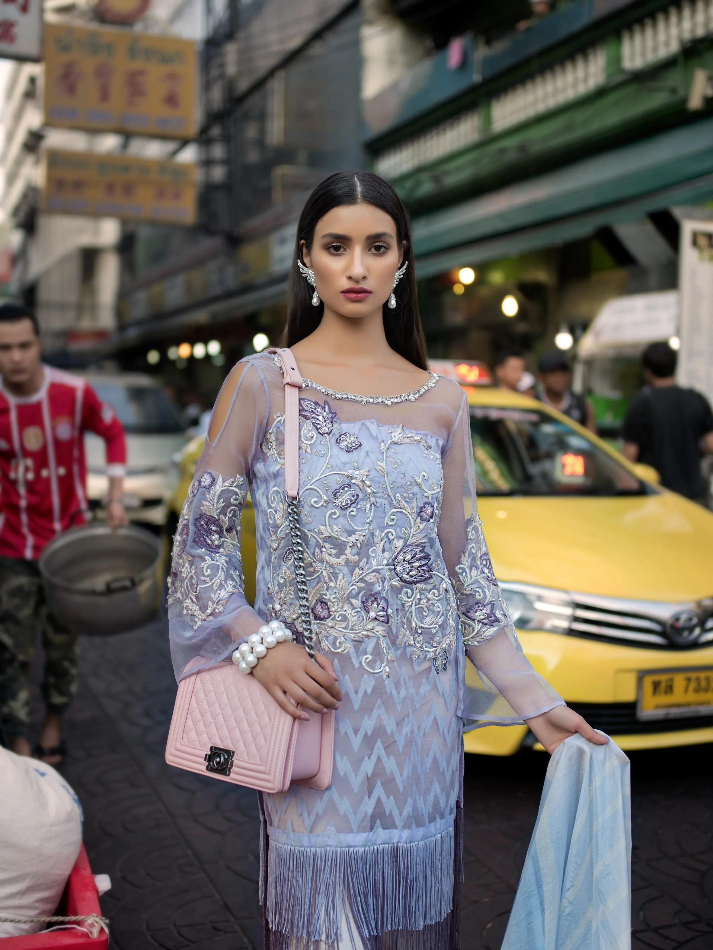 Erum Khan Embroidered Chiffon Collection – Flossy Mauve