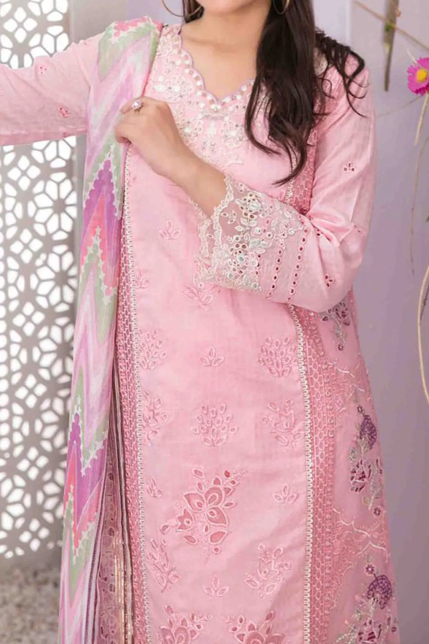 Farasha by Tawakkal Semi Stitched 3 Piece Jacquard Lawn Collection'2023-F-8971