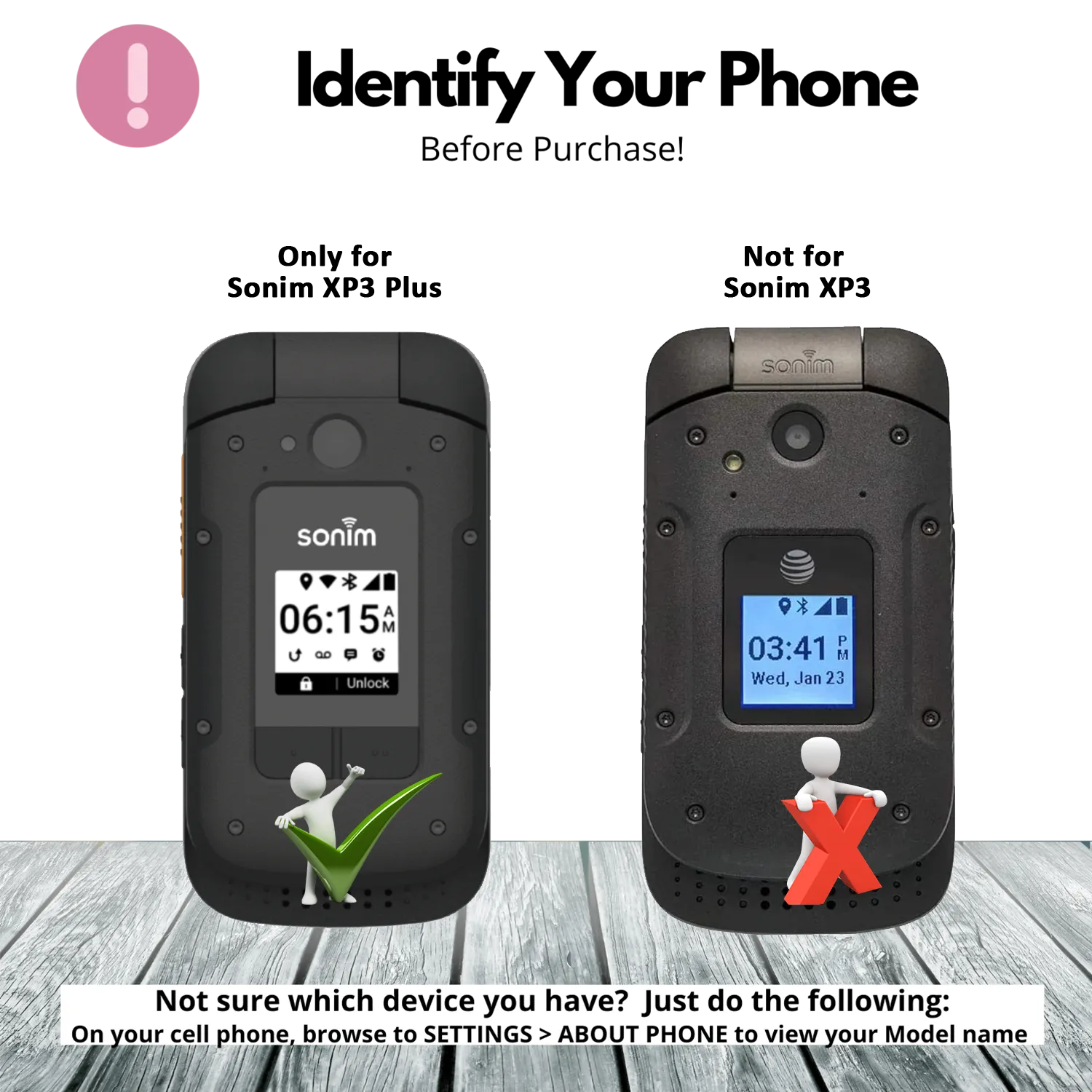 Fitted Leather Case for Sonim XP3 Plus