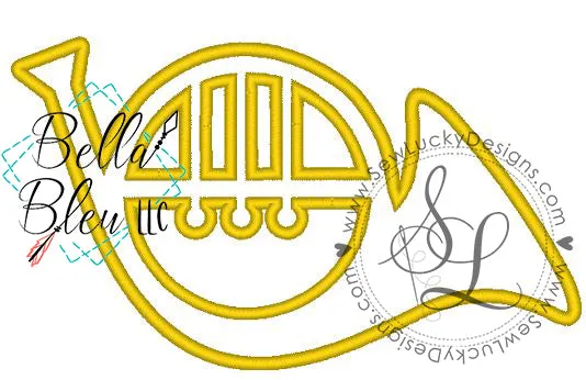 French Horn Applique