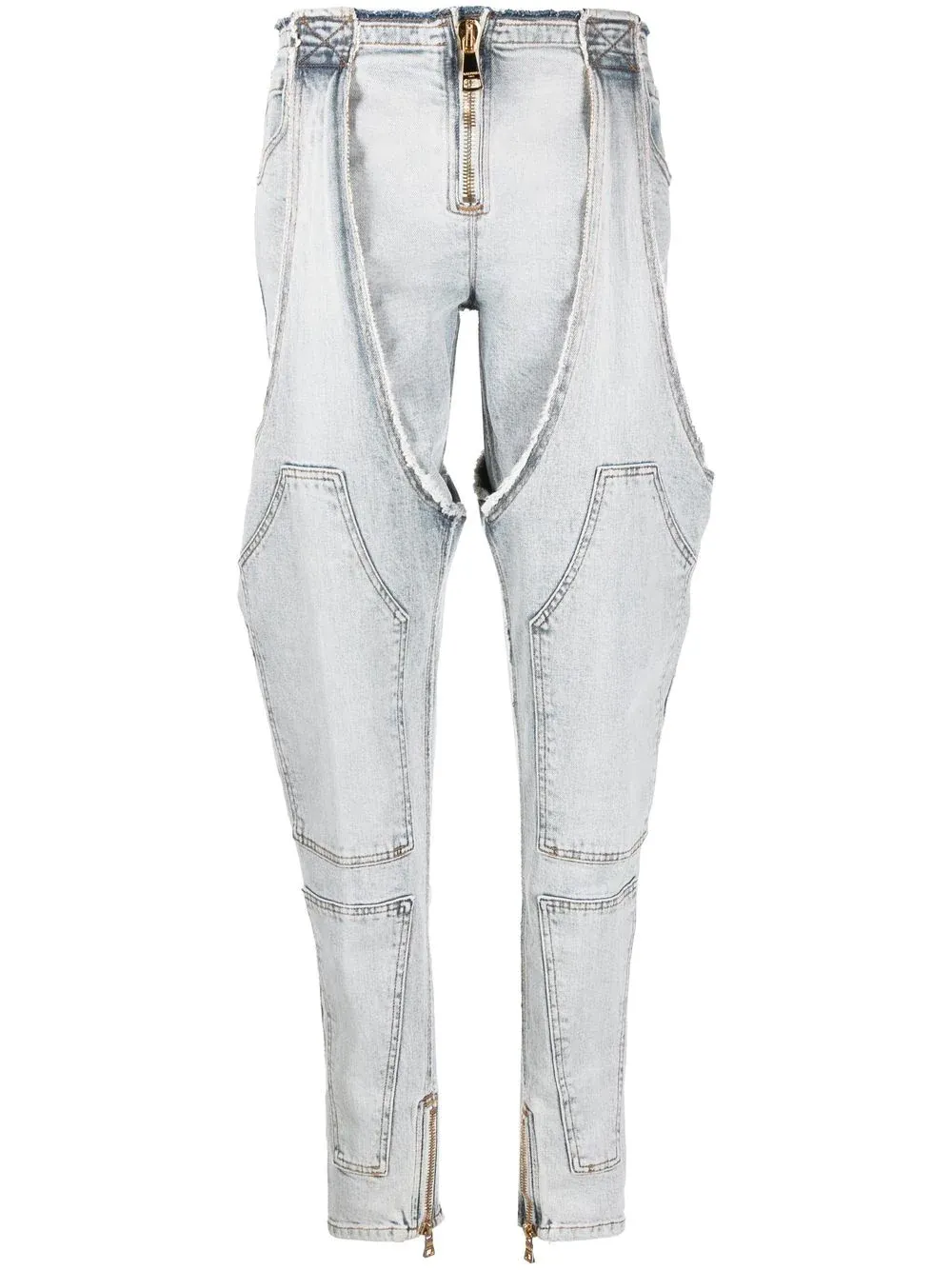 Garter Cut Vintage Blue Jeans