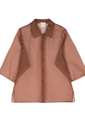 Gomito Organza Shirt, Mogano