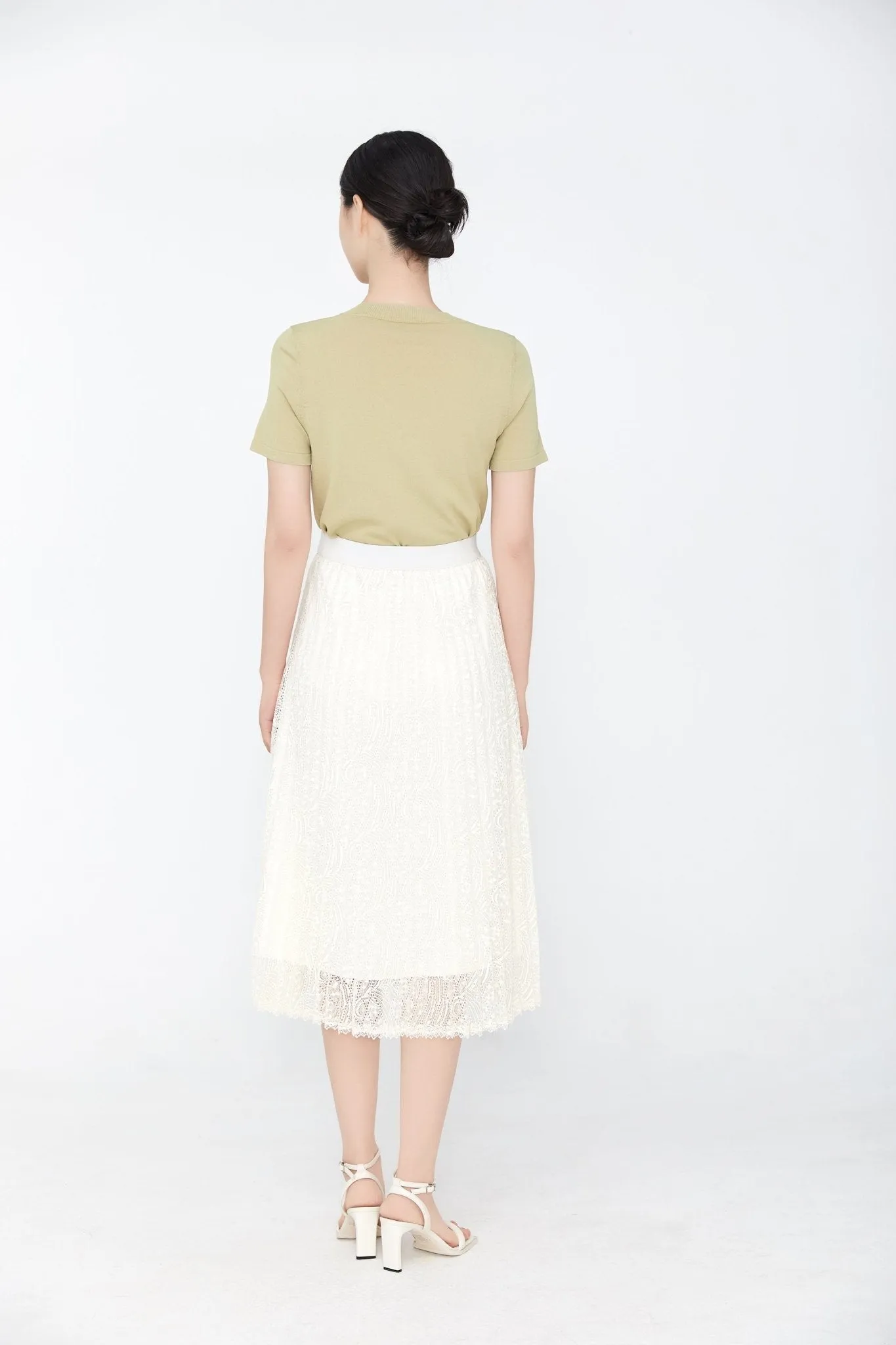 Grass Green Rabbit Short Sleeve Knit T-shirt