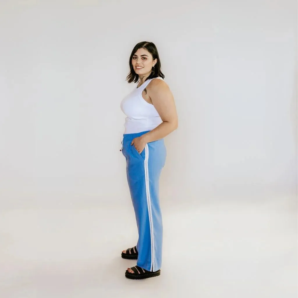 Indiana Wide Leg Pant - Pool Blue
