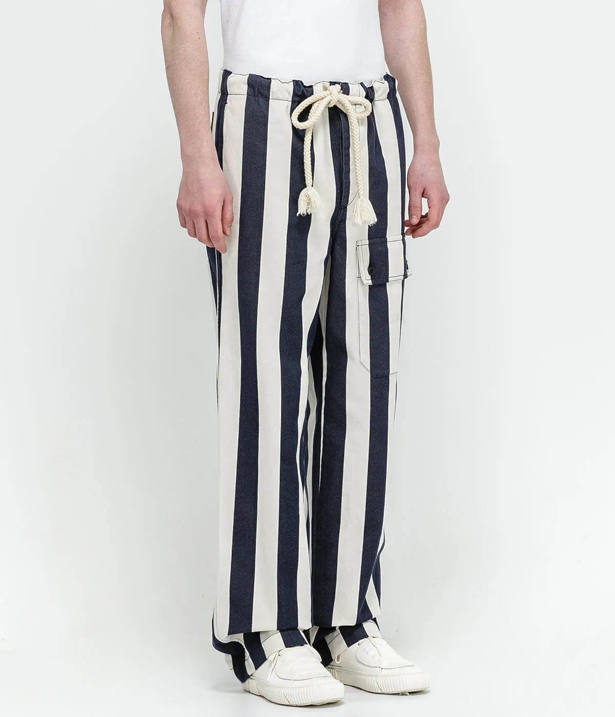 Ivory Striped Pants