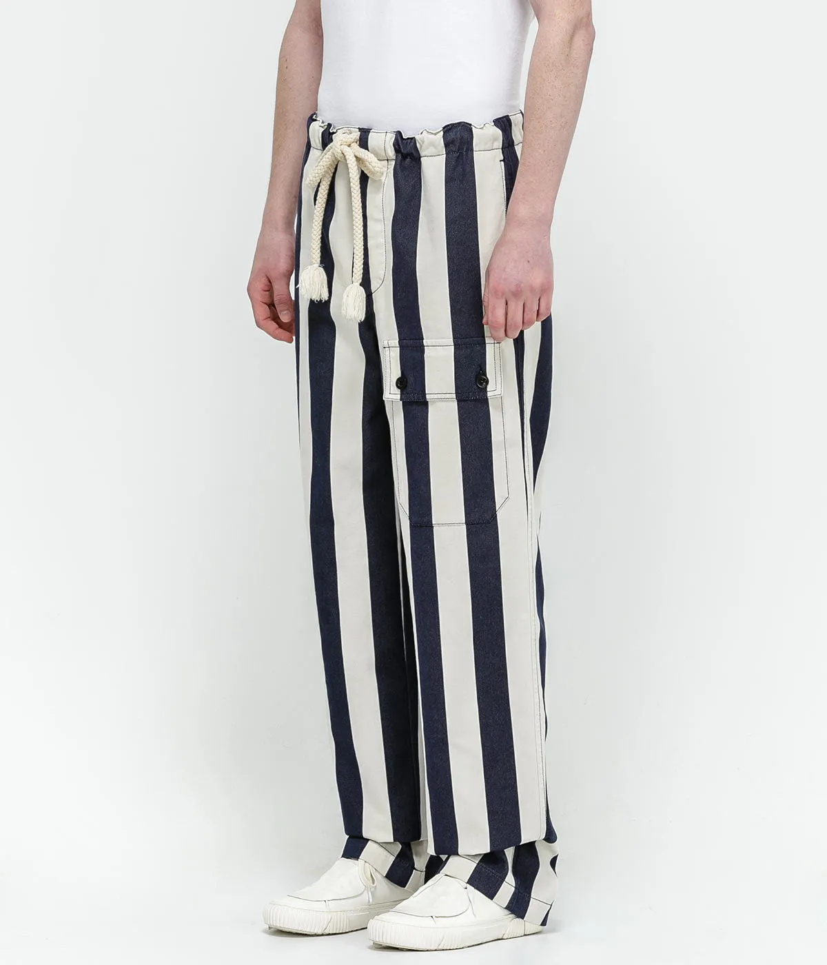 Ivory Striped Pants