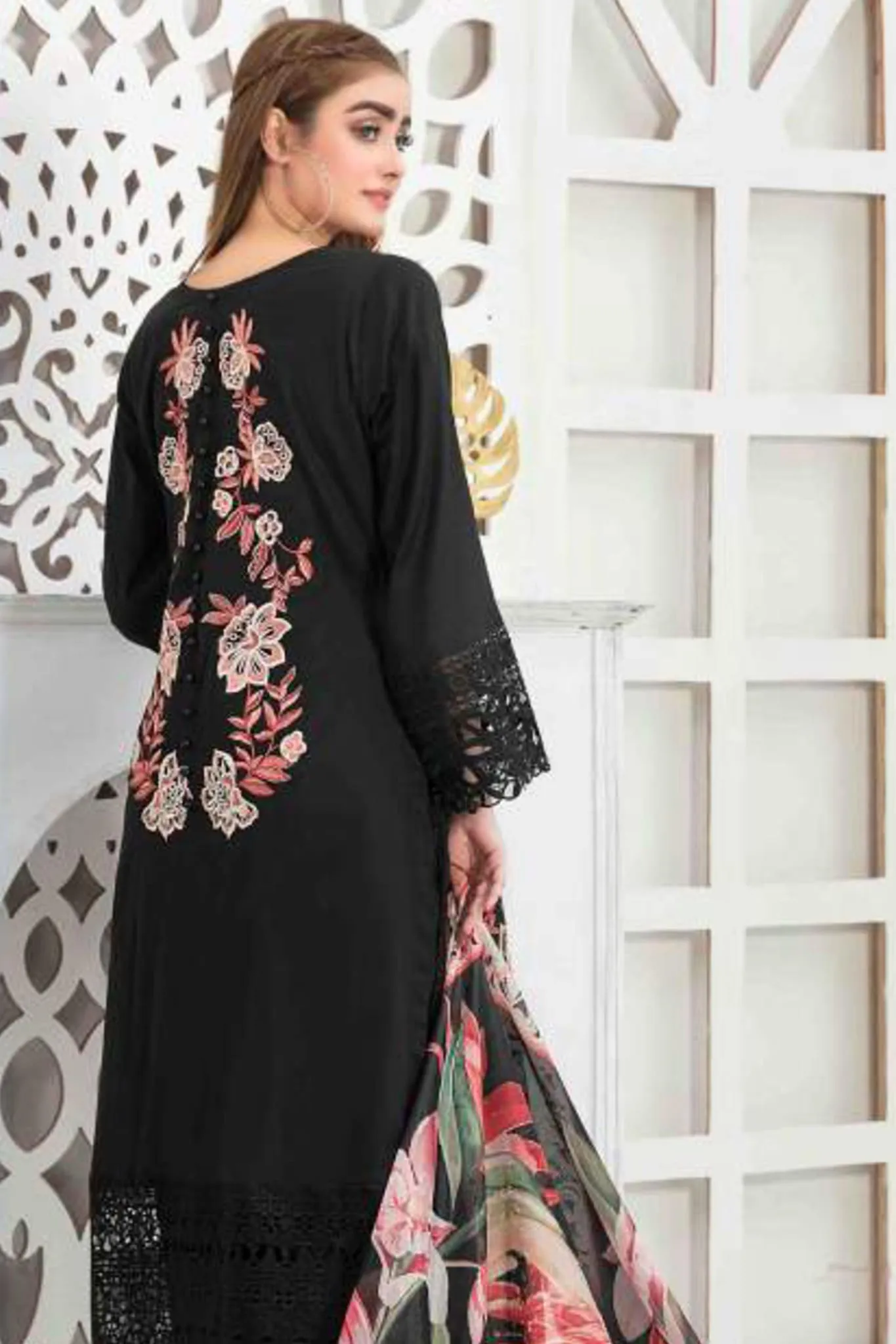 Izel by Tawakkal Semi Stitched 3 Piece Emb Lawn Collection'2023-IZ-7207