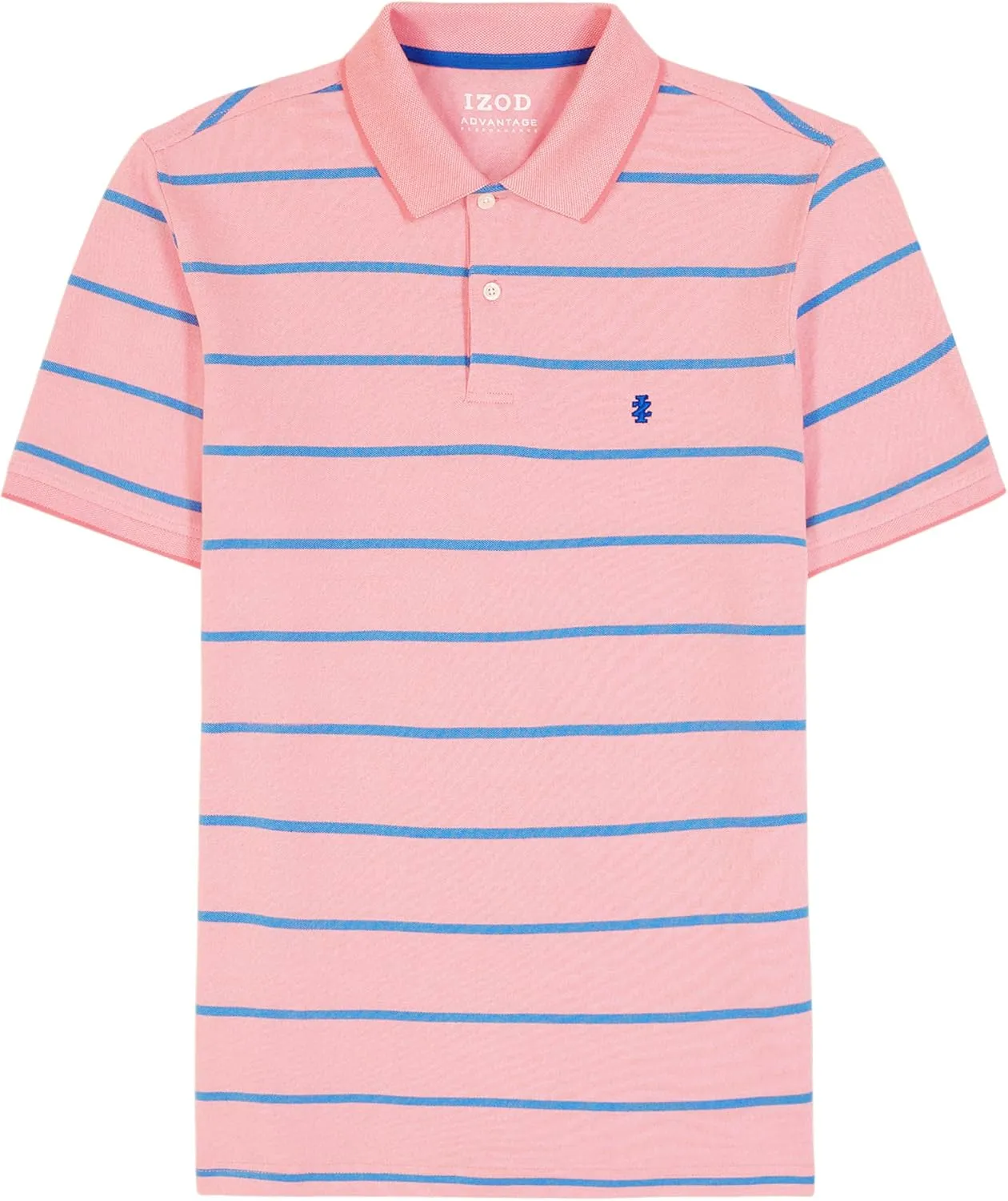 IZOD Men's Advantage Performance Short Sleeve Stripe Polo Shirt