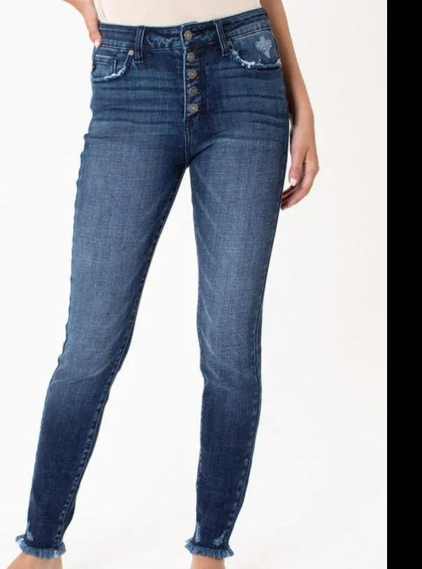 Kancan Emma High Rise Ankle Skinny Jeans