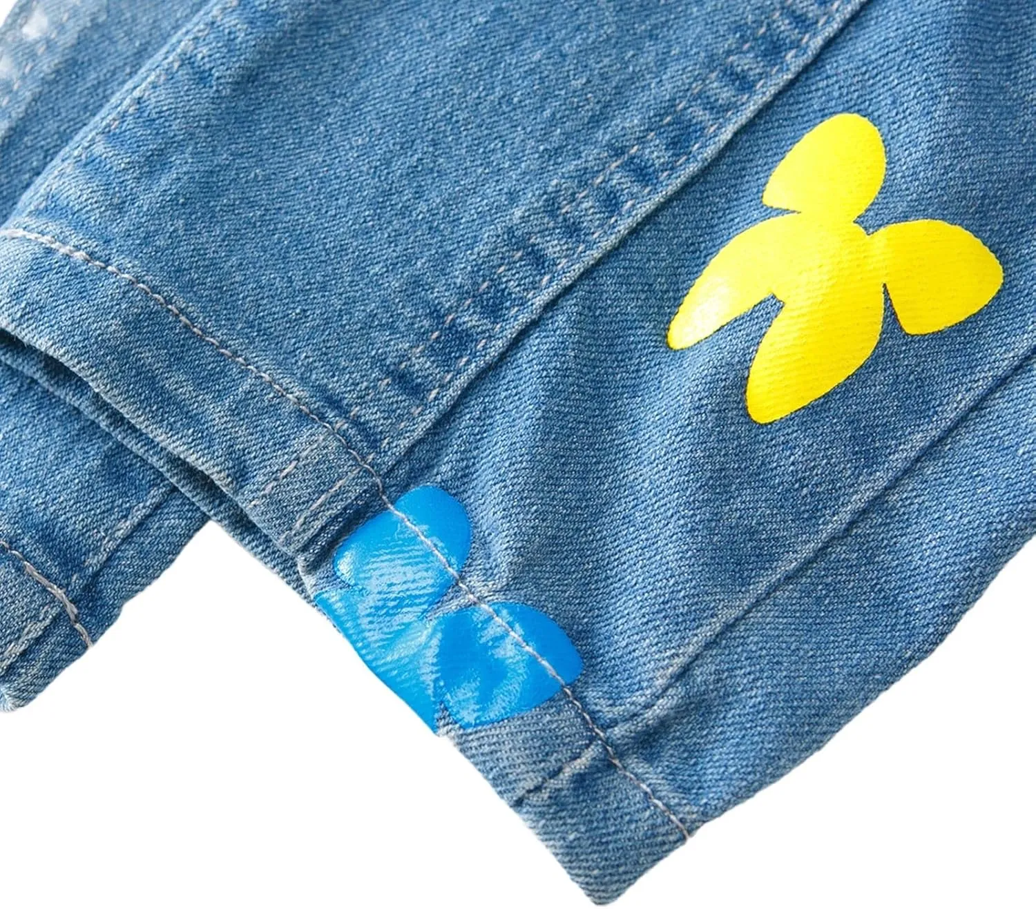 Kids Girls Jeans Elastic Waist Baggy Denim Wide Leg Pants Trousers Vintage Loose Casual Streetwear with Pockets