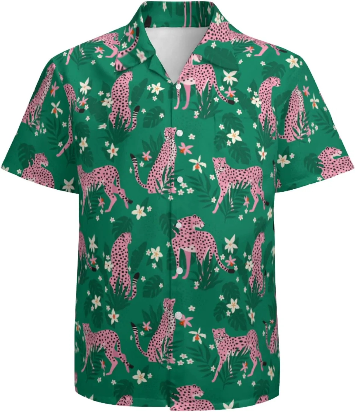Mens Hawaiian Shirts Short Sleeve Button Up Beach Shirts