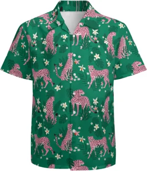 Mens Hawaiian Shirts Short Sleeve Button Up Beach Shirts