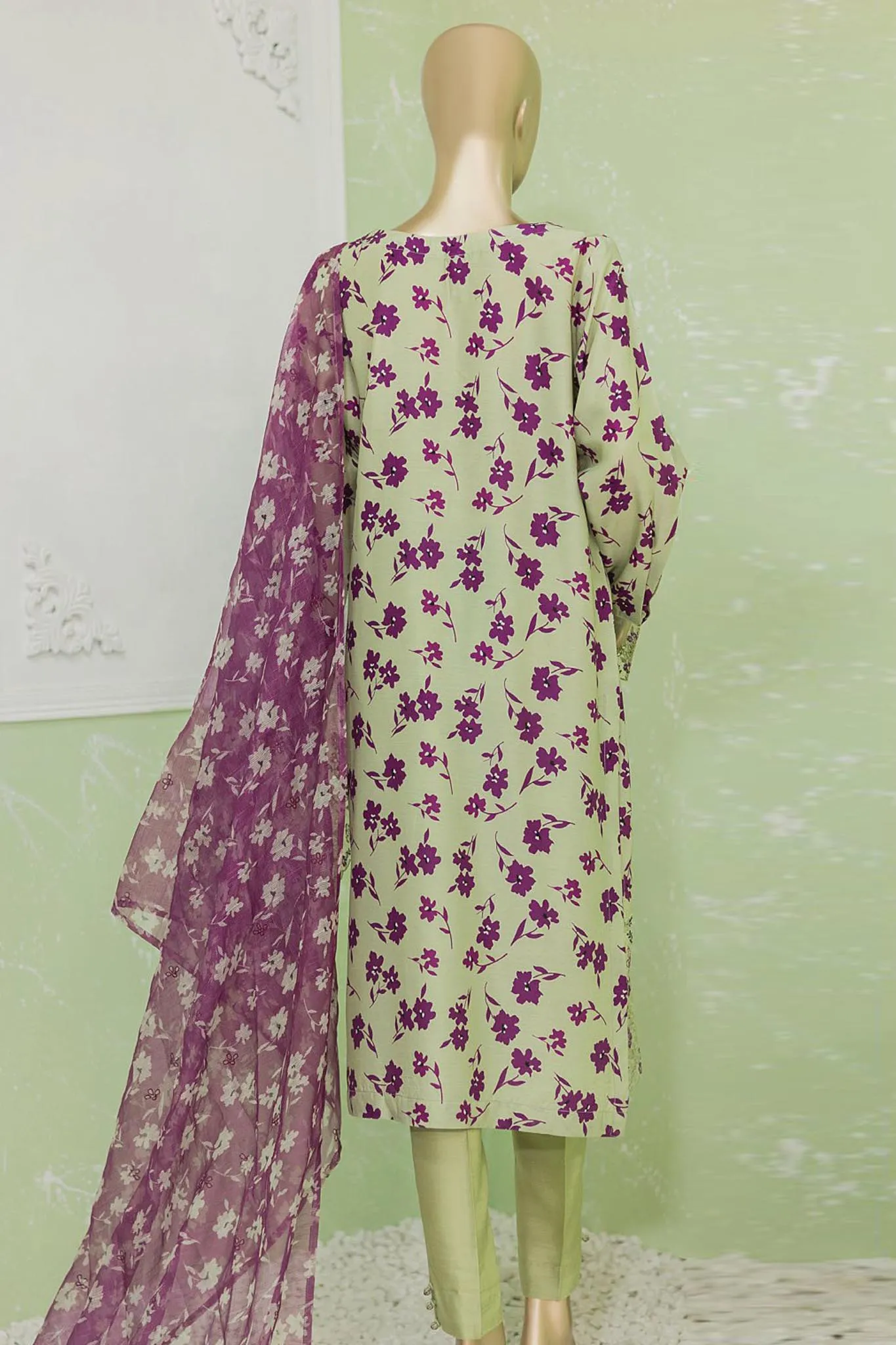 Naubahar by Hz Unstitched 3 Piece Silk Viscose Emb Collection'2024-NVE-60