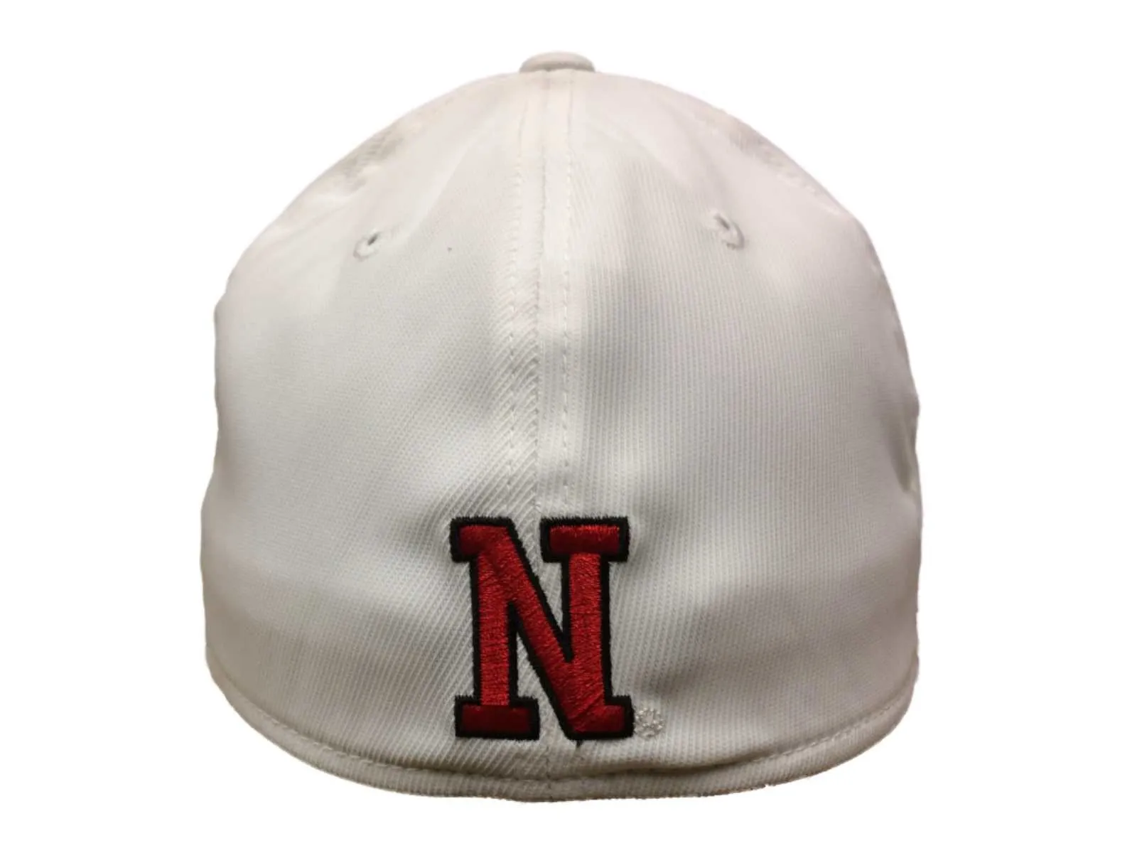 Nebraska Cornhuskers Baseball Adidas White Structured Fitted Hat Cap (S/M)