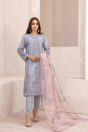 Niesha by Tawakkal Semi Stitched 3 Piece Emb Slub Lawn Collection'2023-N-8962