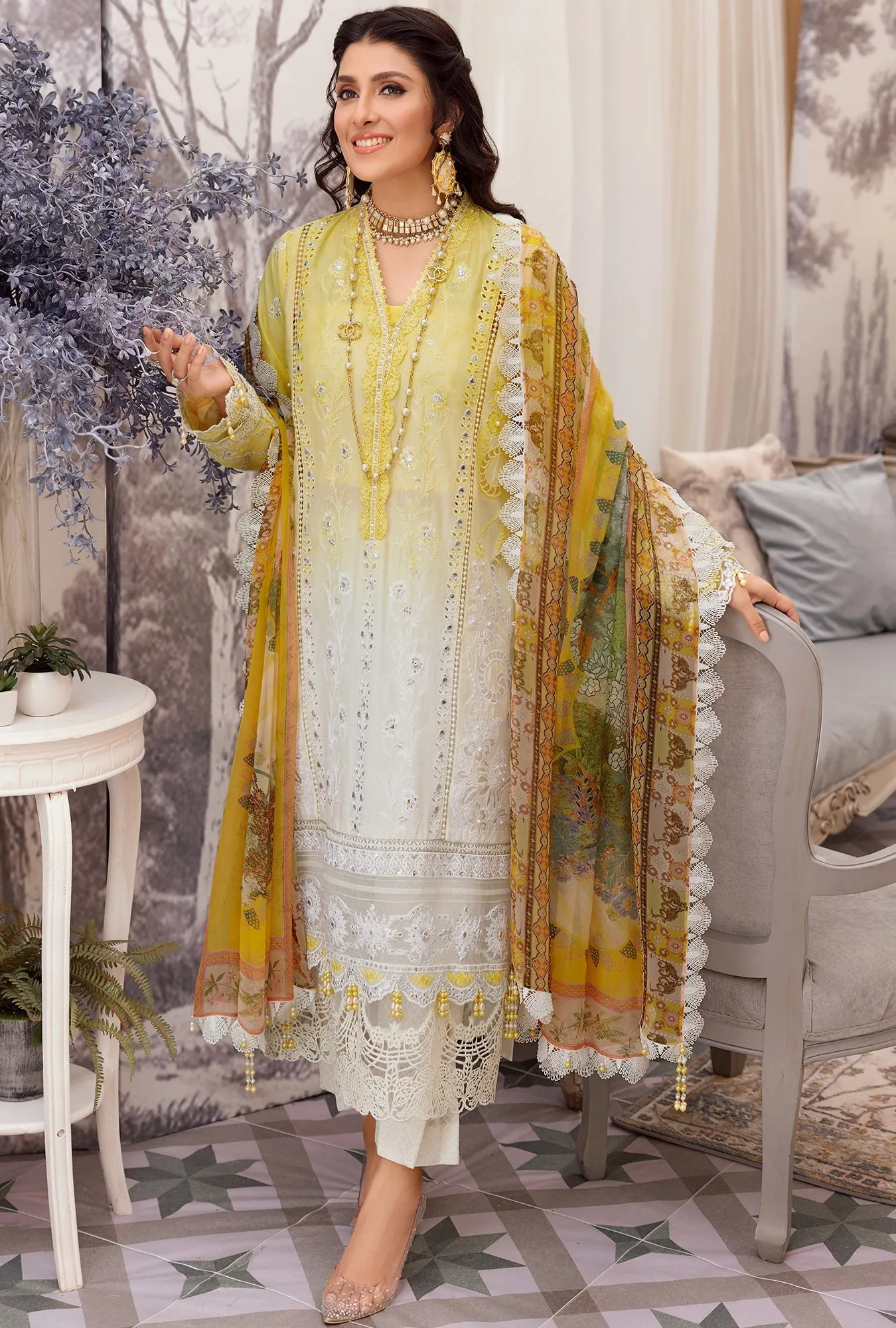 Noor by Saadia Asad · Eid Laserkari Lawn Collection 2022 – D11-TUSCAN