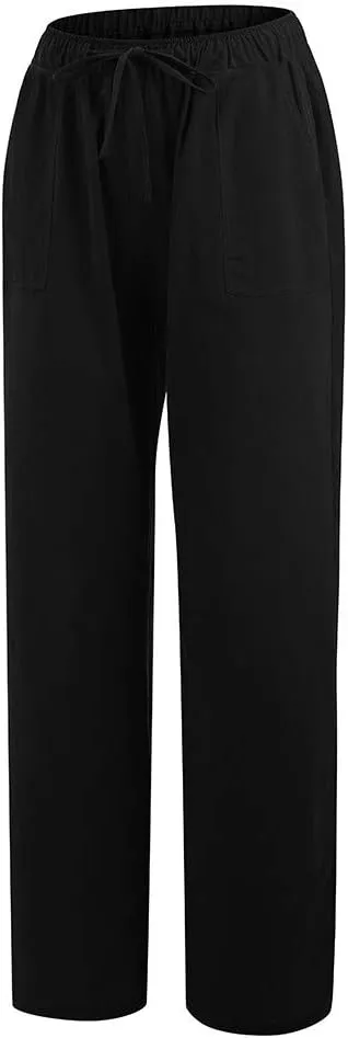 Pants for Ladies Summer Fall Loose Fit Pleated High Cut Flared Wide Leg Pants Women 2025