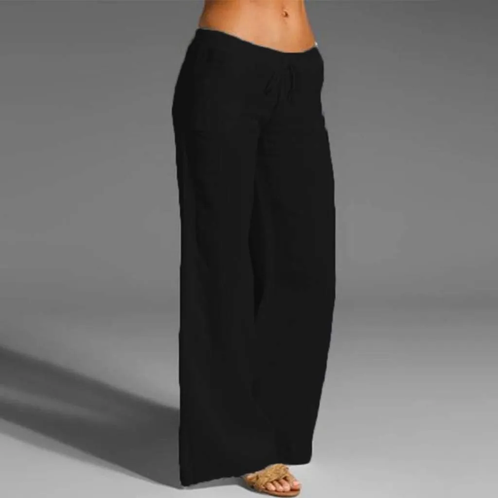 Pants for Ladies Summer Fall Loose Fit Pleated High Cut Flared Wide Leg Pants Women 2025